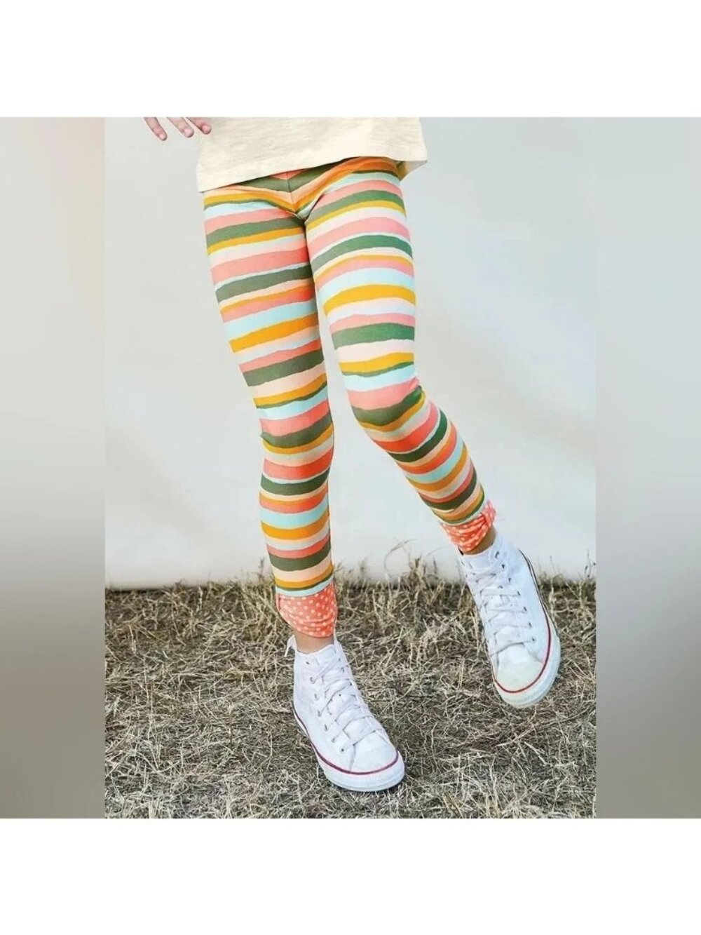 Matilda Jane Dream Chasers All Striped Out Leggings - Size 10 Whimsical Pastels